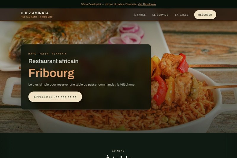 Aperçu du site d'exemple — Africain