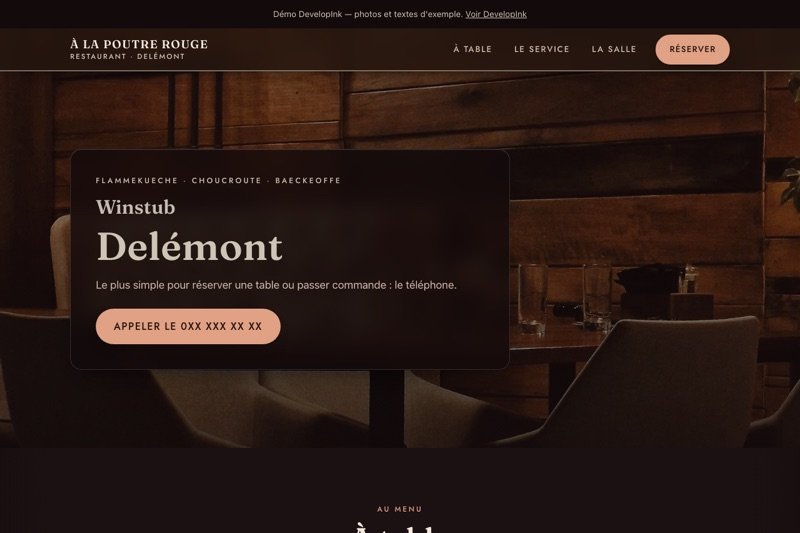 Aperçu du site d'exemple — Winstub