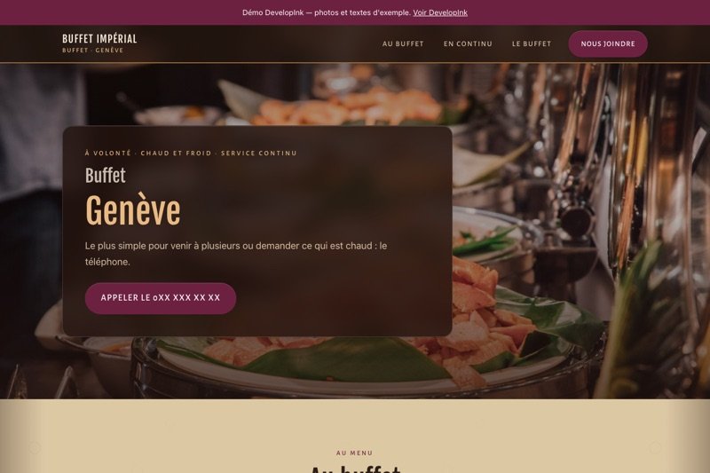 Aperçu du site d'exemple — Buffet