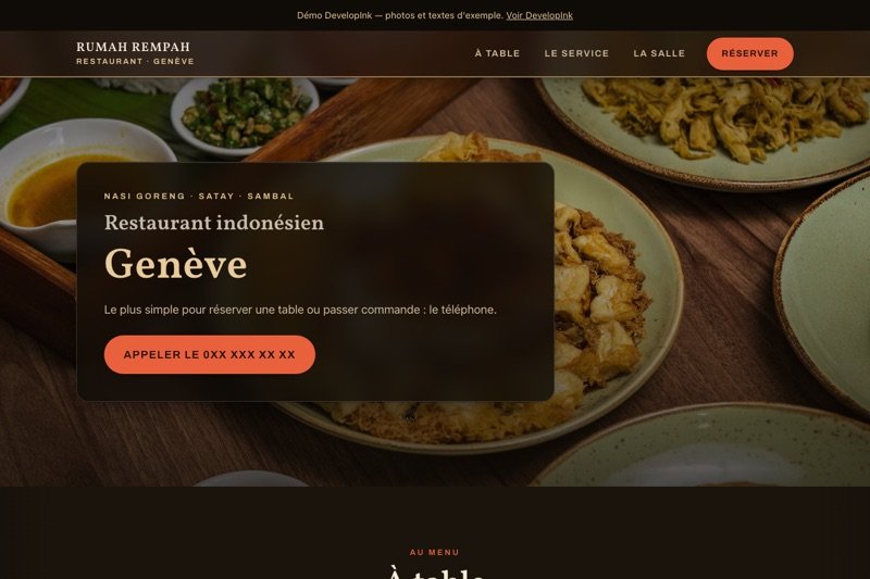Aperçu du site d'exemple — Indonésien