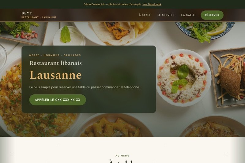 Aperçu du site d'exemple — Libanais