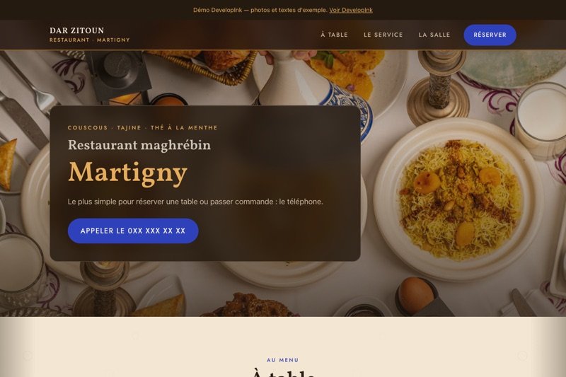Aperçu du site d'exemple — Maghrébin