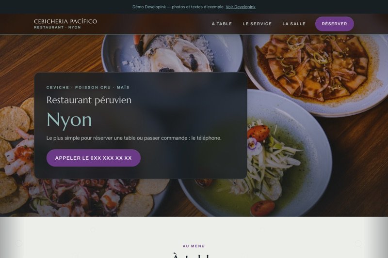 Aperçu du site d'exemple — Péruvien