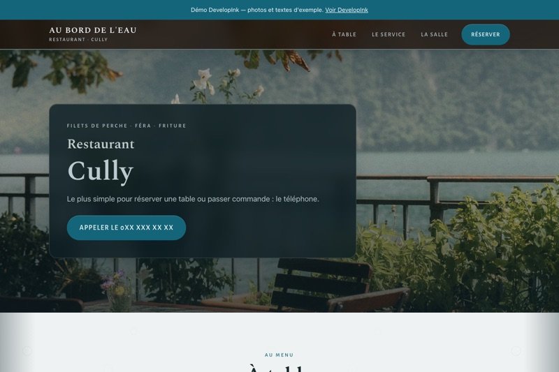 Aperçu du site d'exemple — Poisson du lac