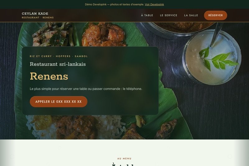 Aperçu du site d'exemple — Sri-lankais