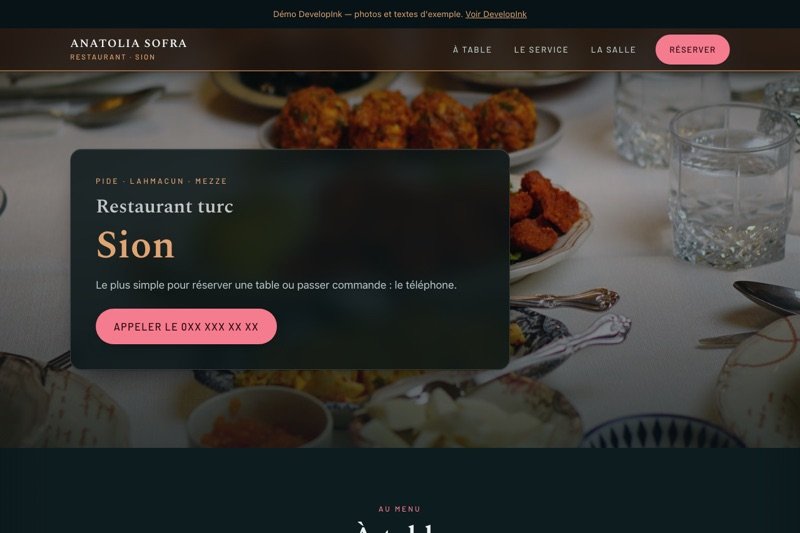 Aperçu du site d'exemple — Turc
