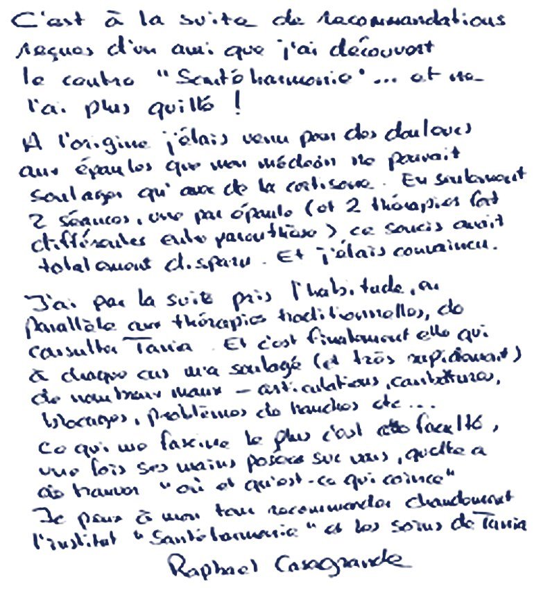 Mot écrit à la main par Raphael Casagrande